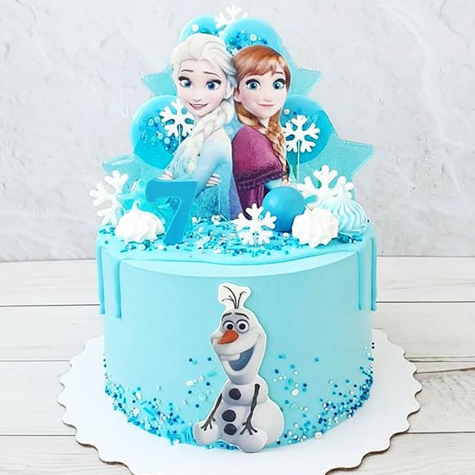 Anna and Elsa Duo Cake design