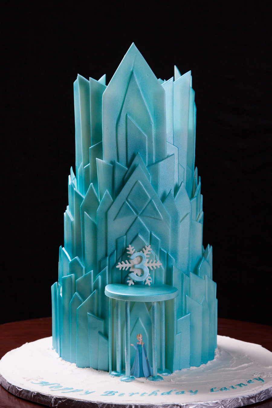 Elsa's Ice Castle Cake design