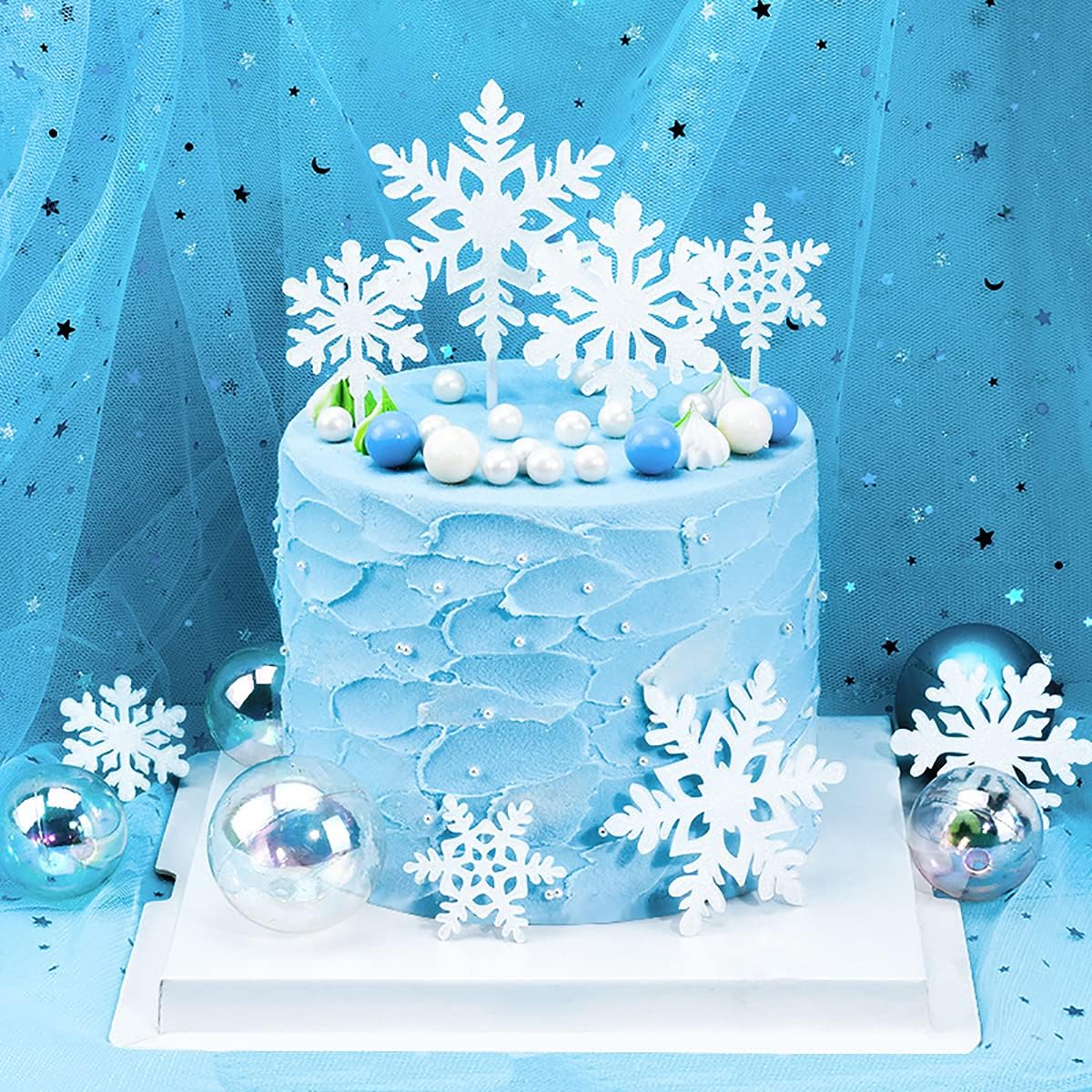 Snowflake Sheet Cake Ideas
